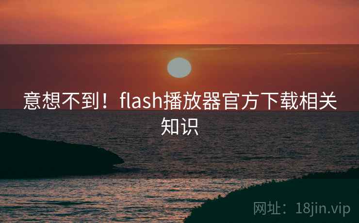 意想不到！flash播放器官方下载相关知识  第1张